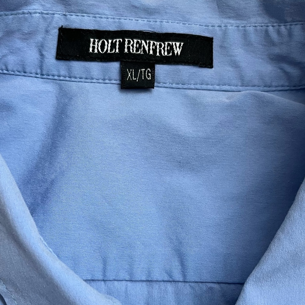 Holt Renfrew Cotton blend Button Up Blouse Quiet Luxury Old Money Top Large - Picture 4 of 9